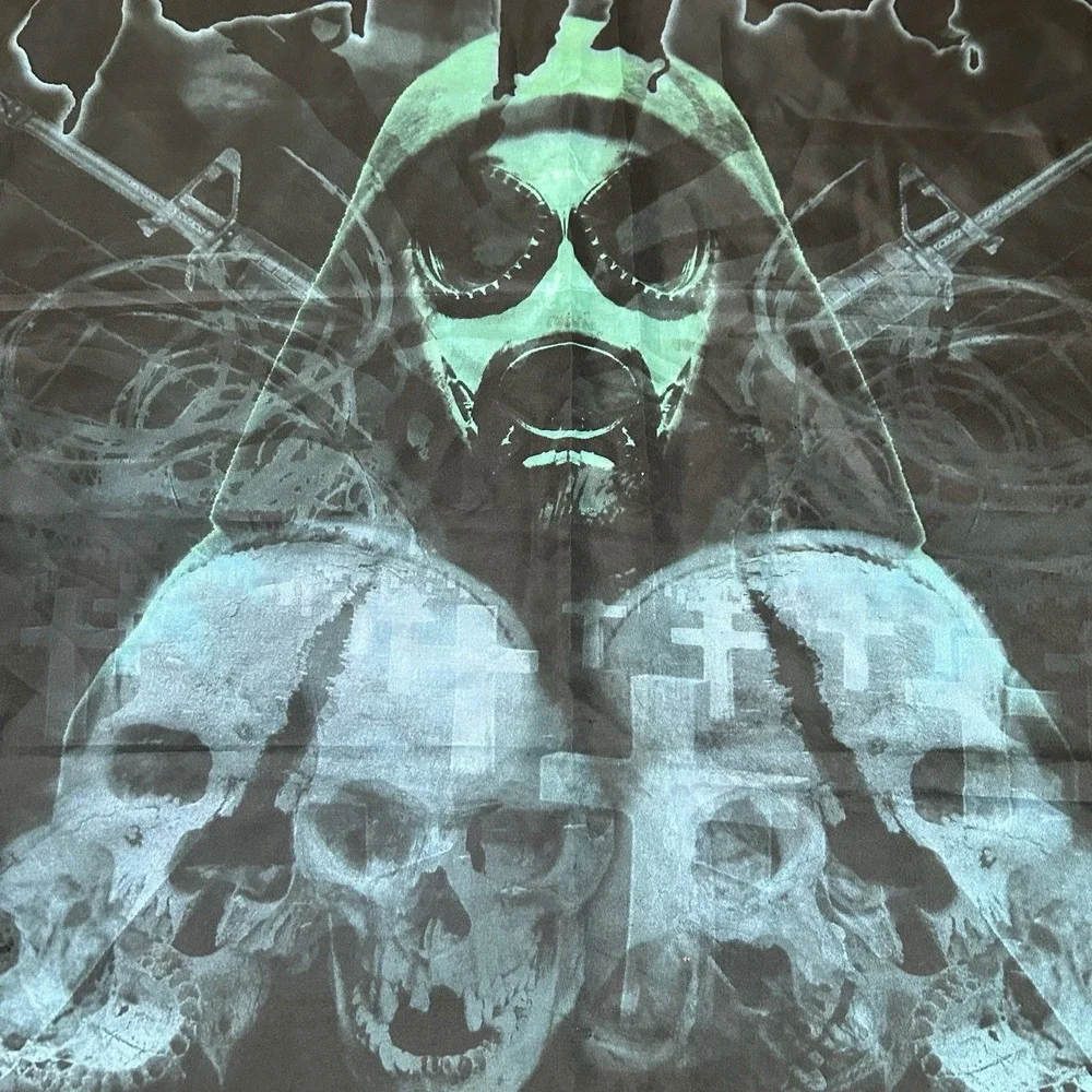 Vintage 2000 Slayer Tapestry Flag Rare Thrash Metal Gas Mask 42x30 Inch Flag